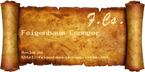 Feigenbaum Csongor névjegykártya